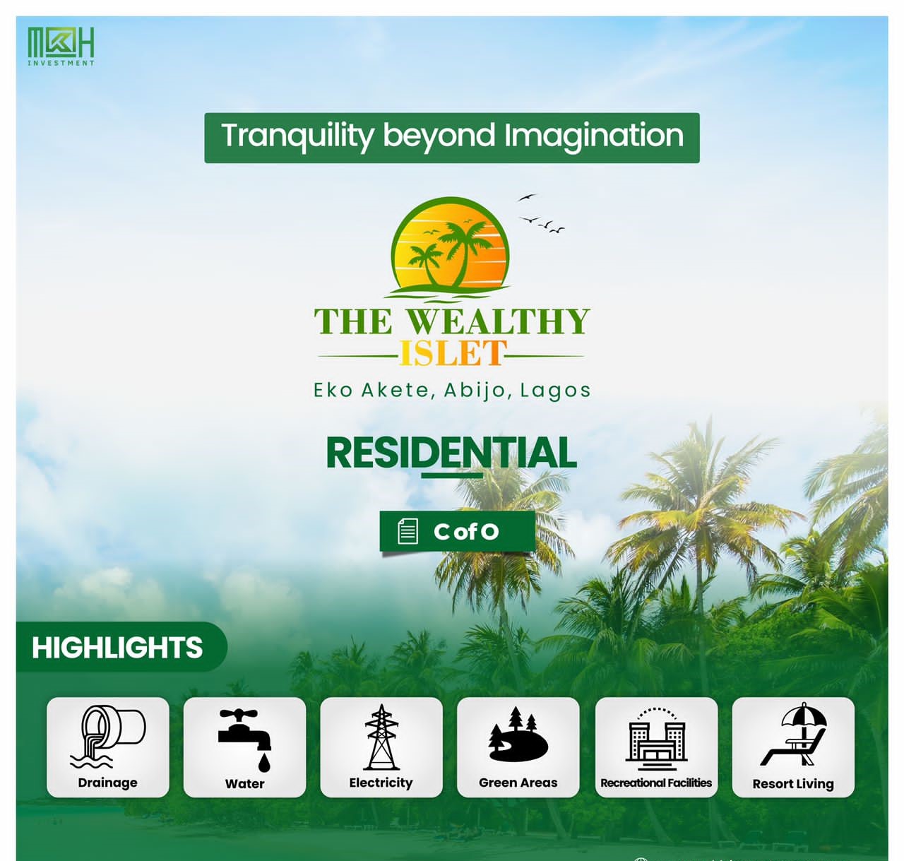 The Wealthy Islet. a residential waterfront property (beachfront)