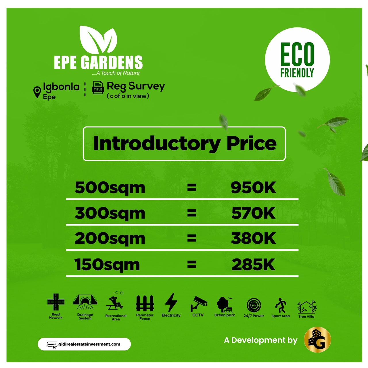 Epe Gardens Estate. Residential estate in Lagos