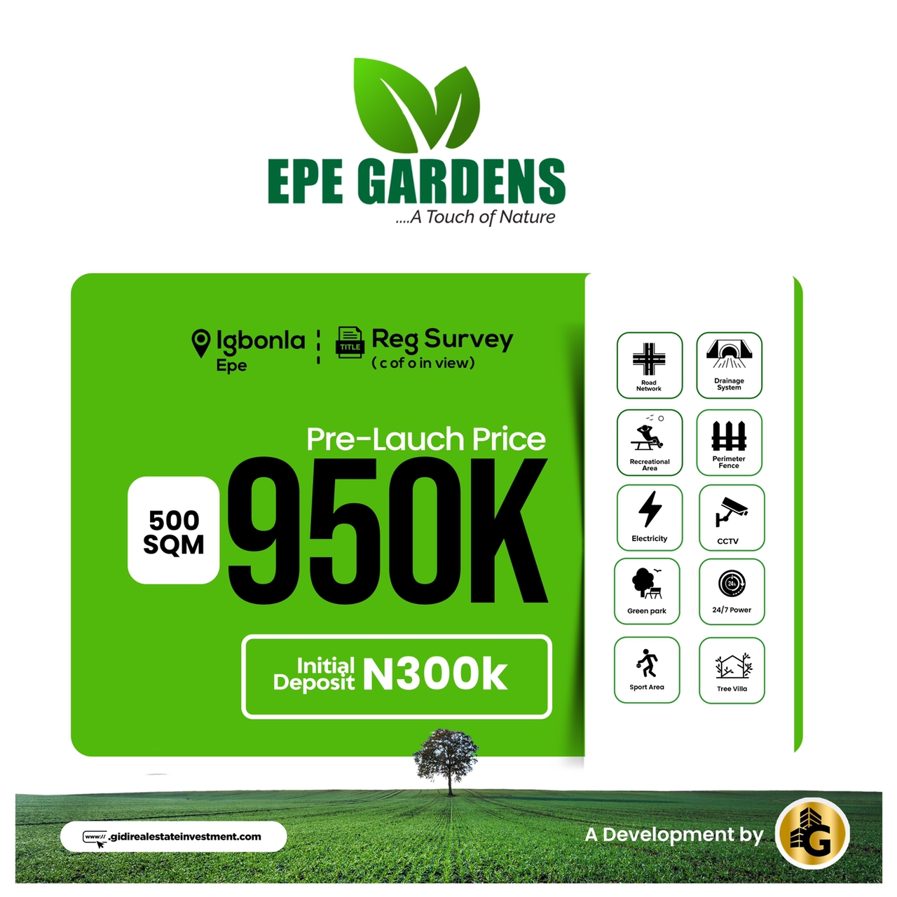 Epe Gardens Estate. Residential estate in Lagos