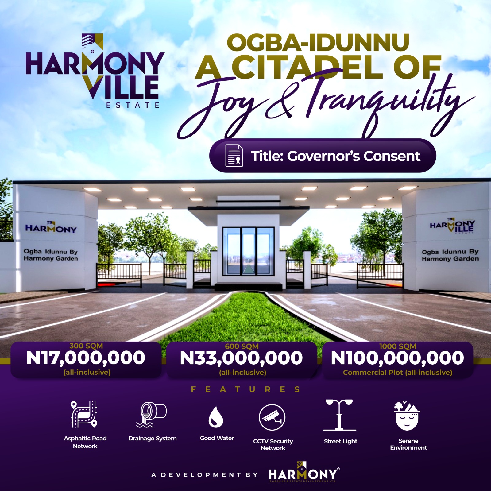 Harmony Ville estate, Eleko, Ibeju-lekki