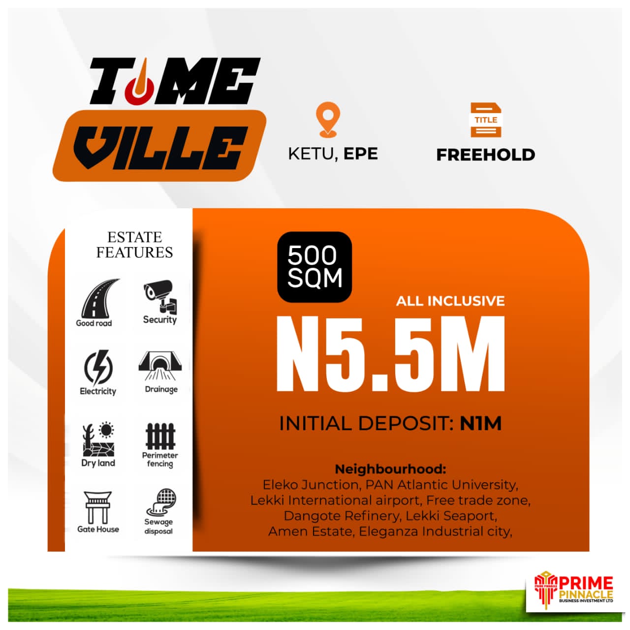 TIMEVILLE ESTATE, EPE BY PRIME PINNACLE. Investment property