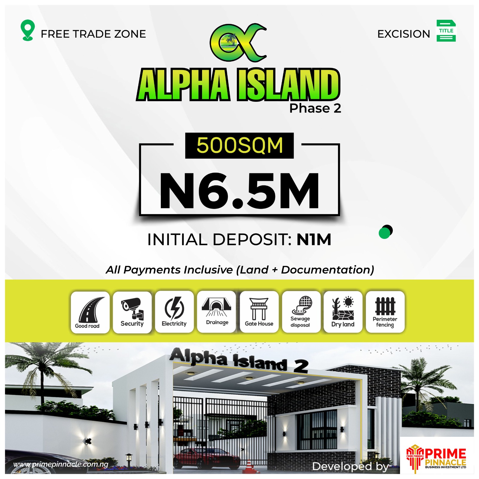 ALPHA ISLAND PHASE 2 BEHIND FREE TRADE ZONE, IBEJU LEKKI