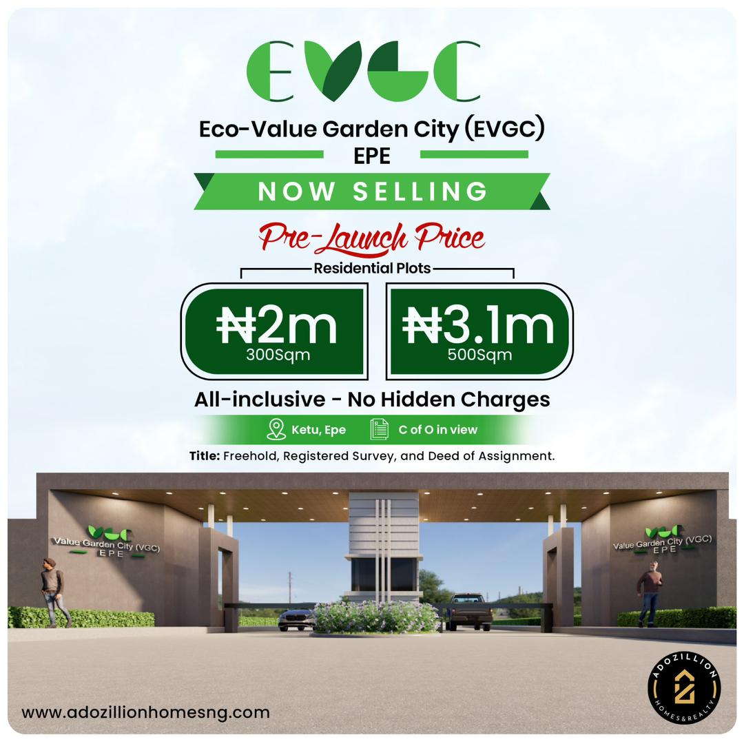 Value Garden City (VGC), Epe, heralds a new dawn in eco-luxury living in the Real Estate Space in Nigeria. A place where luxury meets affordability with a touch of nature. It is a Real Estate development sitting on approximately 70 acres of land.