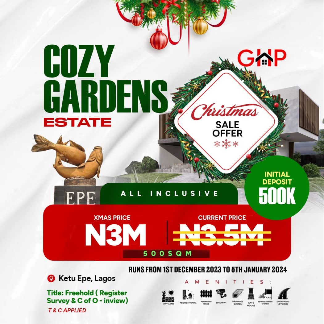 COZY GARDENS KETU EPE. When in search of a property to purchase, it's crucial to consider the location and neighborhood before making your buying decision