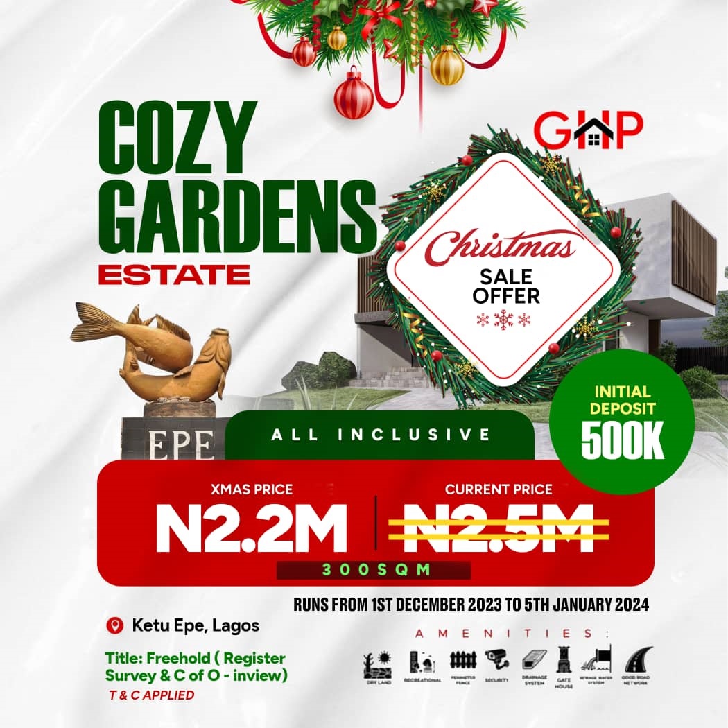 COZY GARDENS KETU EPE. When in search of a property to purchase, it's crucial to consider the location and neighborhood before making your buying decision