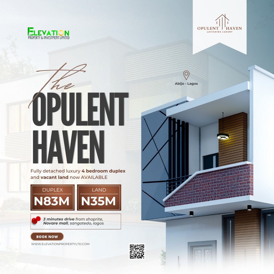 Nestled in the heart of the thriving Abijo community, "The Opulent Haven" is your gateway to a life of Luxury and tranquility.