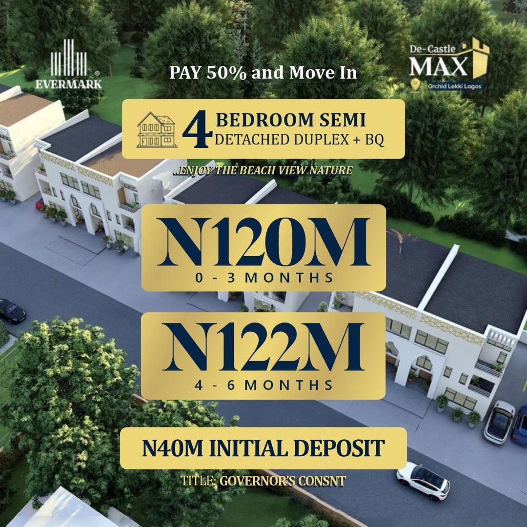DE CASTLE MAX is a Beach view ESTATE situated at one of the most fascinating and beautiful heart of Lekki.