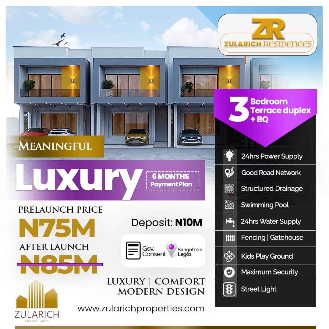 Zularich Residence, nestled amidst the serene landscapes of Sangotedo, Lagos, stands as a testament to architectural brilliance and contemporary luxury