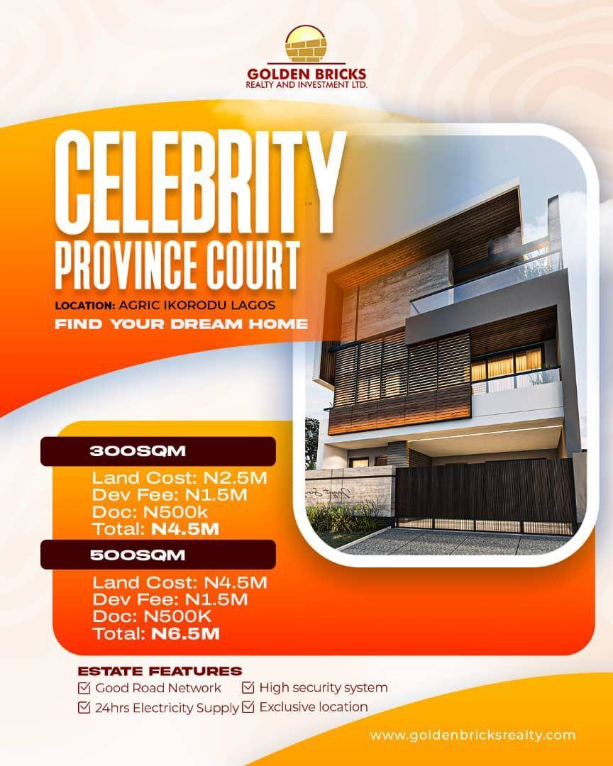 Are you seeking an exclusive and upscale lifestyle in Lagos? Look no further than Celebrity Providence Court, a premier real estate development located in Agric Ikorodu.