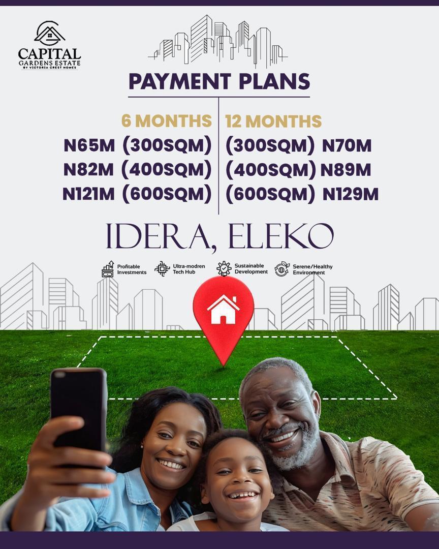 Discover the serene beauty of Capital Garden Estate, a meticulously planned residential haven nestled within the vibrant Idera Scheme, Eleko