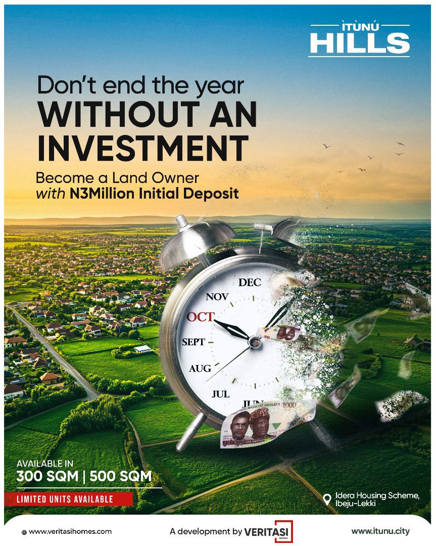 at ITUNU Hills, an exclusive residential community nestled amidst lush landscapes and serene surroundings. This prime location in Idera Scheme, Ibeju Lekki