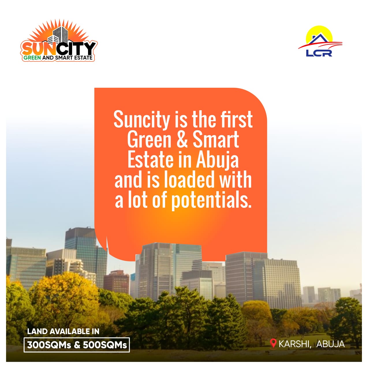 Introducing SUN CITY GREEN & SMART ESTATE, a pioneering project that redefines sustainable living in Karshi, Abuja.