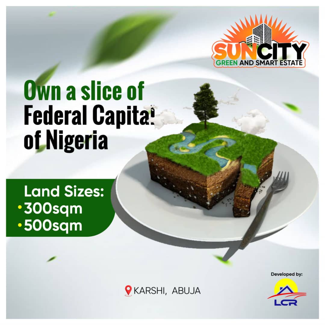 Introducing SUN CITY GREEN & SMART ESTATE, a pioneering project that redefines sustainable living in Karshi, Abuja.