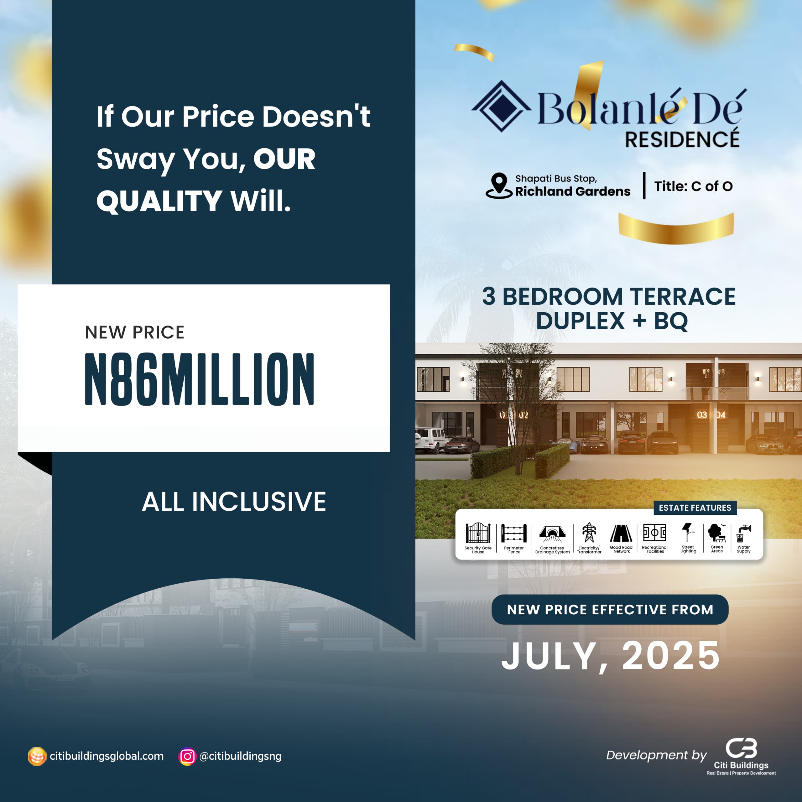Experience the beauty of luxurious living and a peaceful haven today at the 3 bedrooms duplex with BQ in BOLANLE RESIDENCE, Bogije