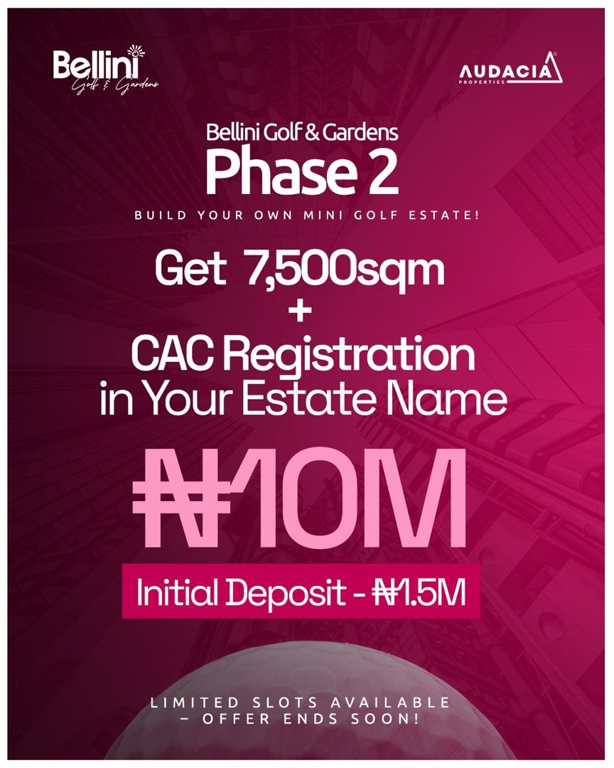 Discover Bellini Golf and Gardens Phase 2, a premier real estate in Moniya, Ibadan. This exclusive estate offers an unparalleled blend of