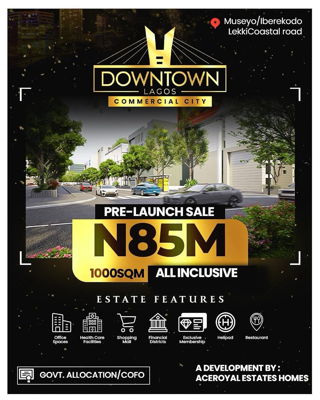 Downtown Lagos Commercial City—a world-class, 24/7 commercial hub—is a unique blend of luxury, commerce, and lifestyle.