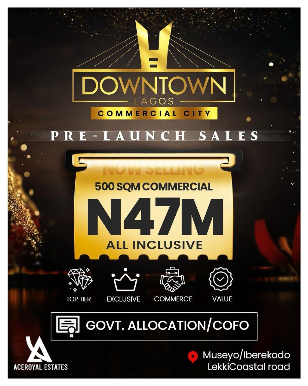Downtown Lagos Commercial City—a world-class, 24/7 commercial hub—is a unique blend of luxury, commerce, and lifestyle.