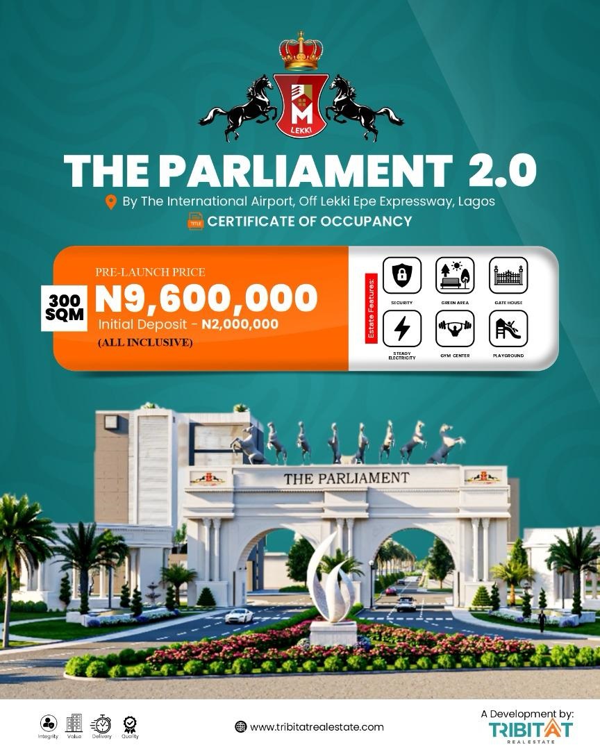 Secure your future in Lagos' burgeoning investment hub with The Parliament 2, strategically located just off the Lekki-Epe Expressway