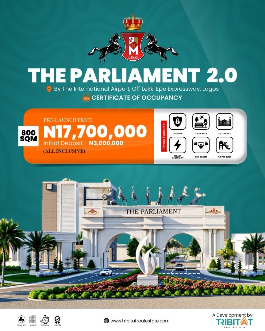 Secure your future in Lagos' burgeoning investment hub with The Parliament 2, strategically located just off the Lekki-Epe Expressway