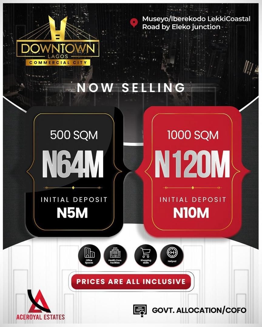 Downtown Lagos Commercial City—a world-class, 24/7 commercial hub—is a unique blend of luxury, commerce, and lifestyle.