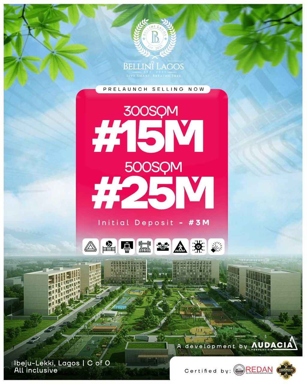 Looking for prime land for sale in Ibeju-Lekki? Experience Bellini Lagos – The Wellness Republic, where opulent living seamlessly blends with