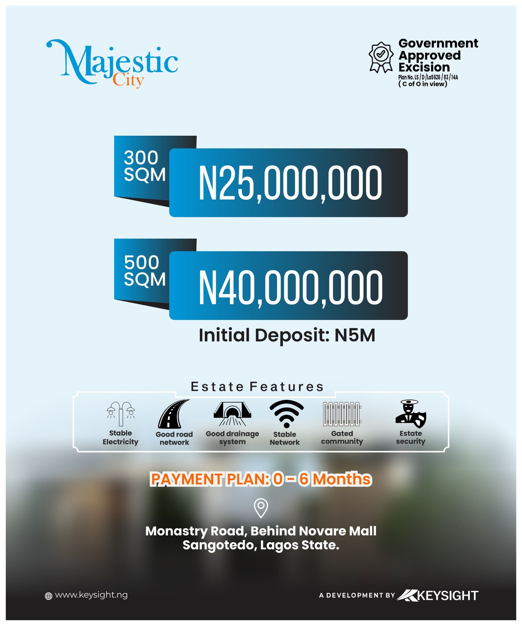 Seeking Rapid Returns on Your Real Estate Investment? Look no further than Majestic City Estate on Monastery Road, Sangotedo, Ajah