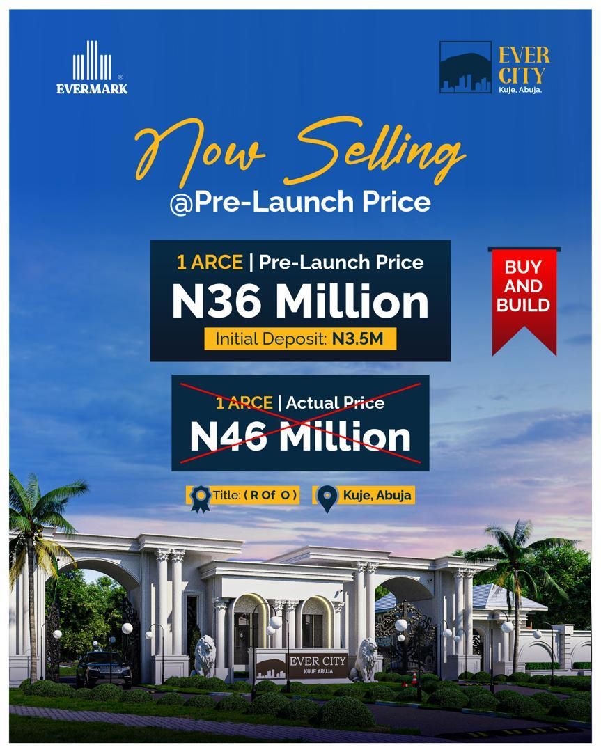 Discover EVERCITY ESTATE, kUJE, ABUJA, a prestigious residential development poised to redefine luxury living for over 500 residents