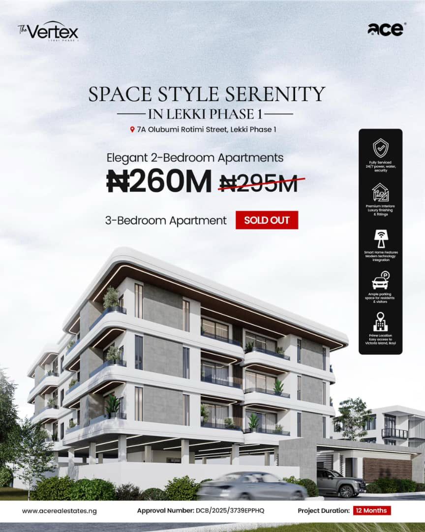 Searching for a expansive, peaceful, and elegant apartment in the heart of Lekki Phase 1? Look no further than The Vertex