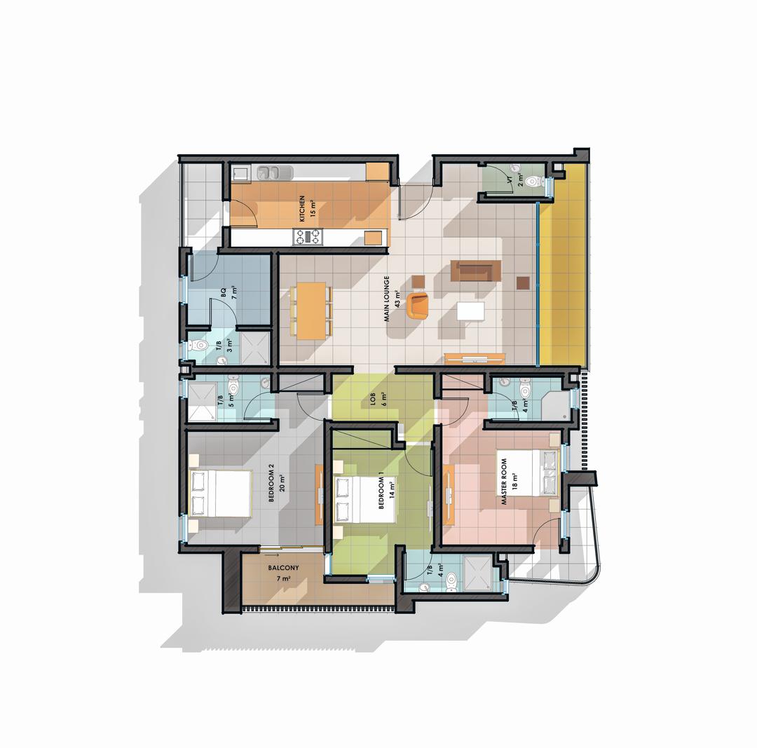 Liberty Fort, Lekki offers a collection of luxurious 2 and 3 bedroom apartment, each thoughtfully designed and complemented by a boy's quarter