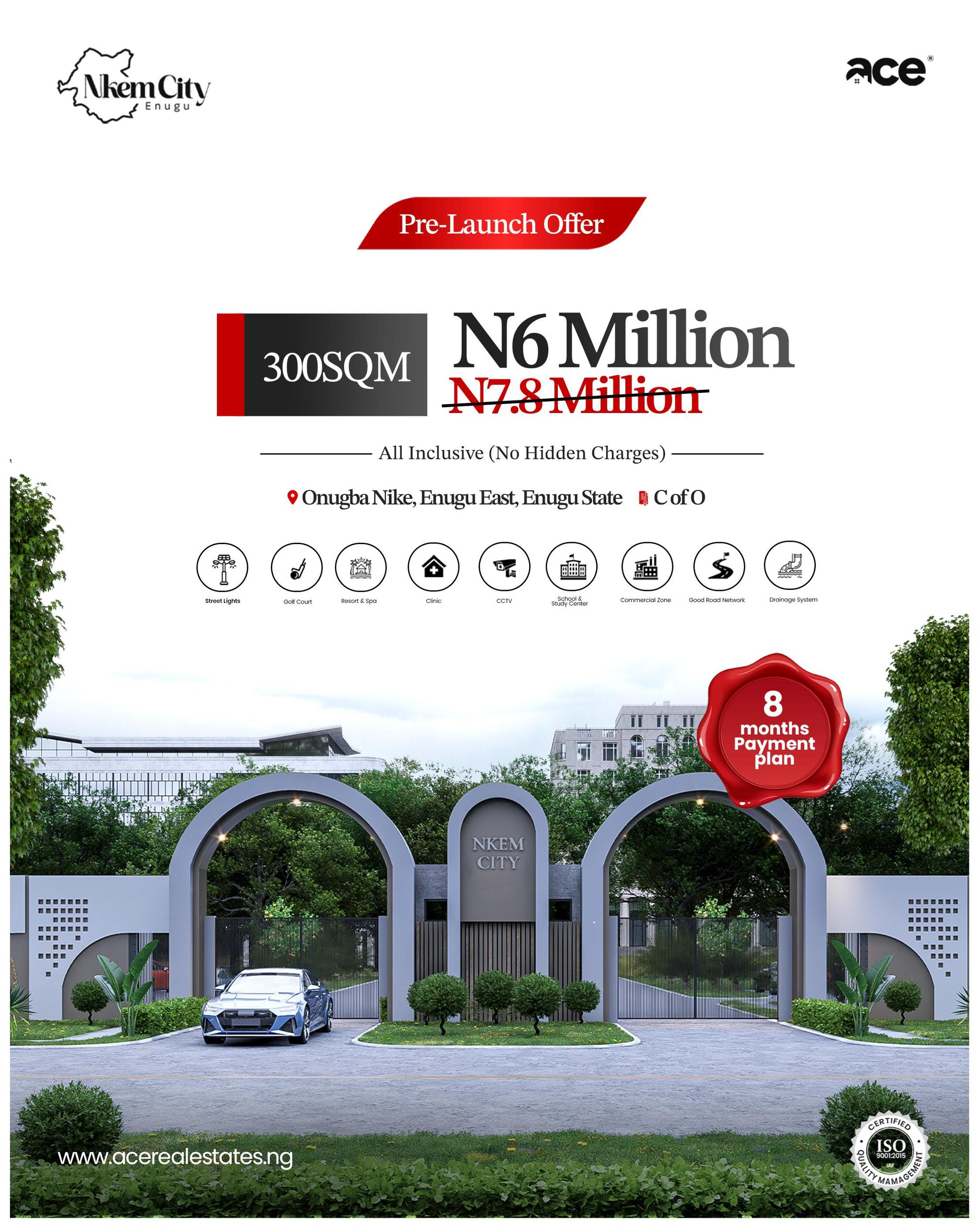Welcome to Nkem City Estate, where land is more than a plot—it's the foundation of your family's legacy. Experience the perfect blend of com