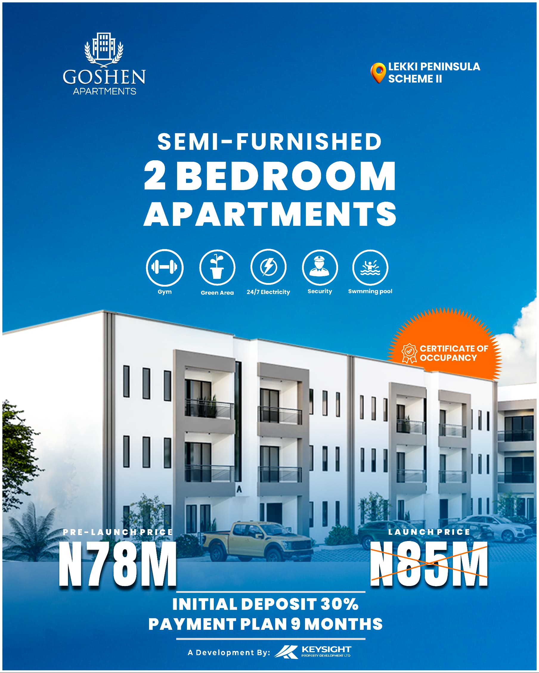 Discover affordable luxury apartments in the most sought-after location in Ajah! We're excited to introduce Goshen Apartment,