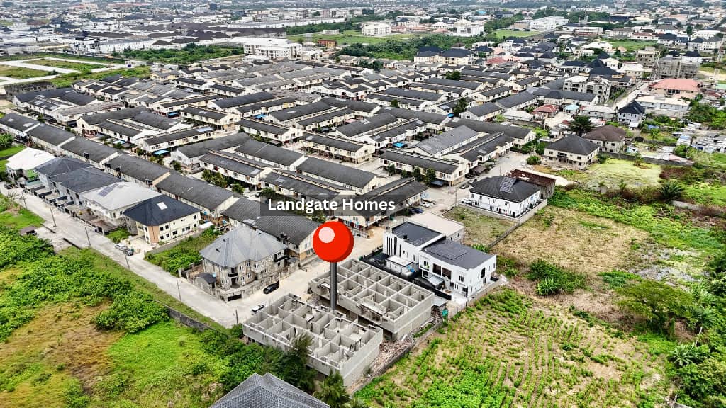 LANDGATE HOMES. A 3 bedroom terrace with BQ located on Hitech Road, directly behind the prestigious Lagos Business School in Ajah,