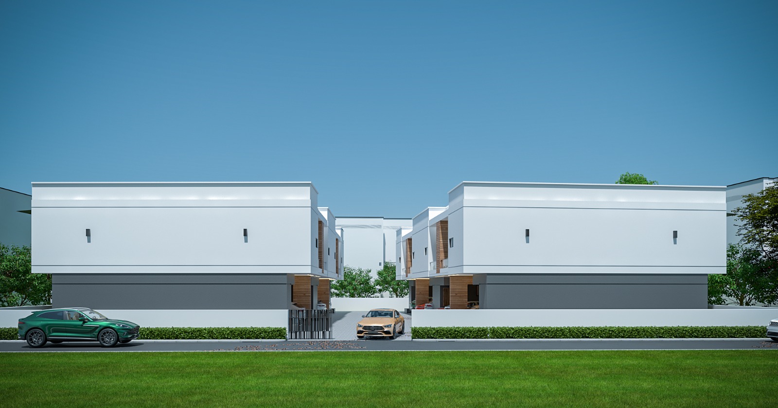 LANDGATE HOMES. A 3 bedroom terrace with BQ located on Hitech Road, directly behind the prestigious Lagos Business School in Ajah,