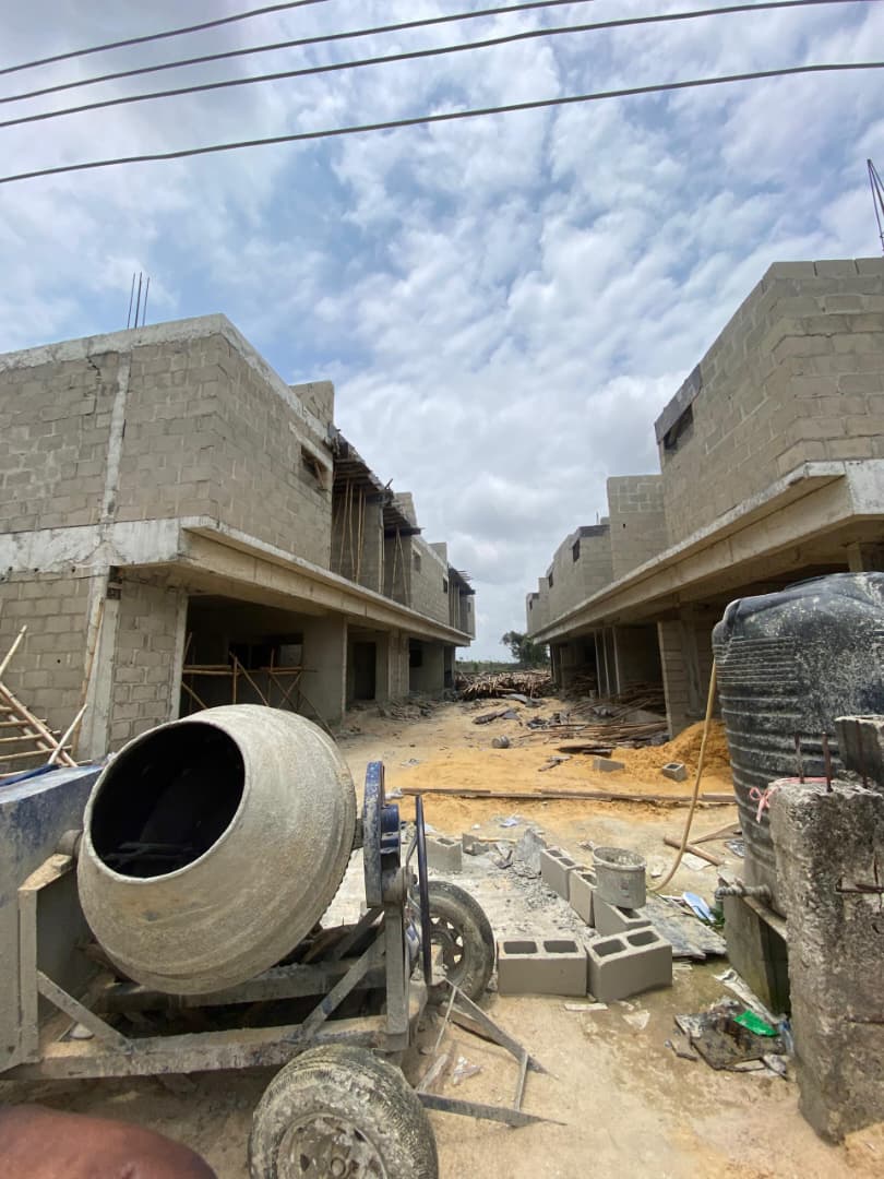 LANDGATE HOMES. A 3 bedroom terrace with BQ located on Hitech Road, directly behind the prestigious Lagos Business School in Ajah,