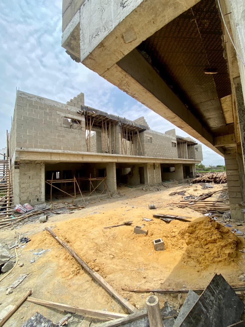 LANDGATE HOMES. A 3 bedroom terrace with BQ located on Hitech Road, directly behind the prestigious Lagos Business School in Ajah,
