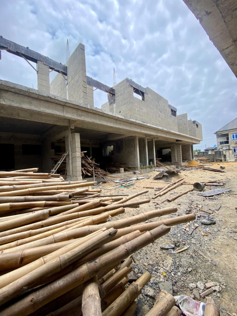 LANDGATE HOMES. A 3 bedroom terrace with BQ located on Hitech Road, directly behind the prestigious Lagos Business School in Ajah,