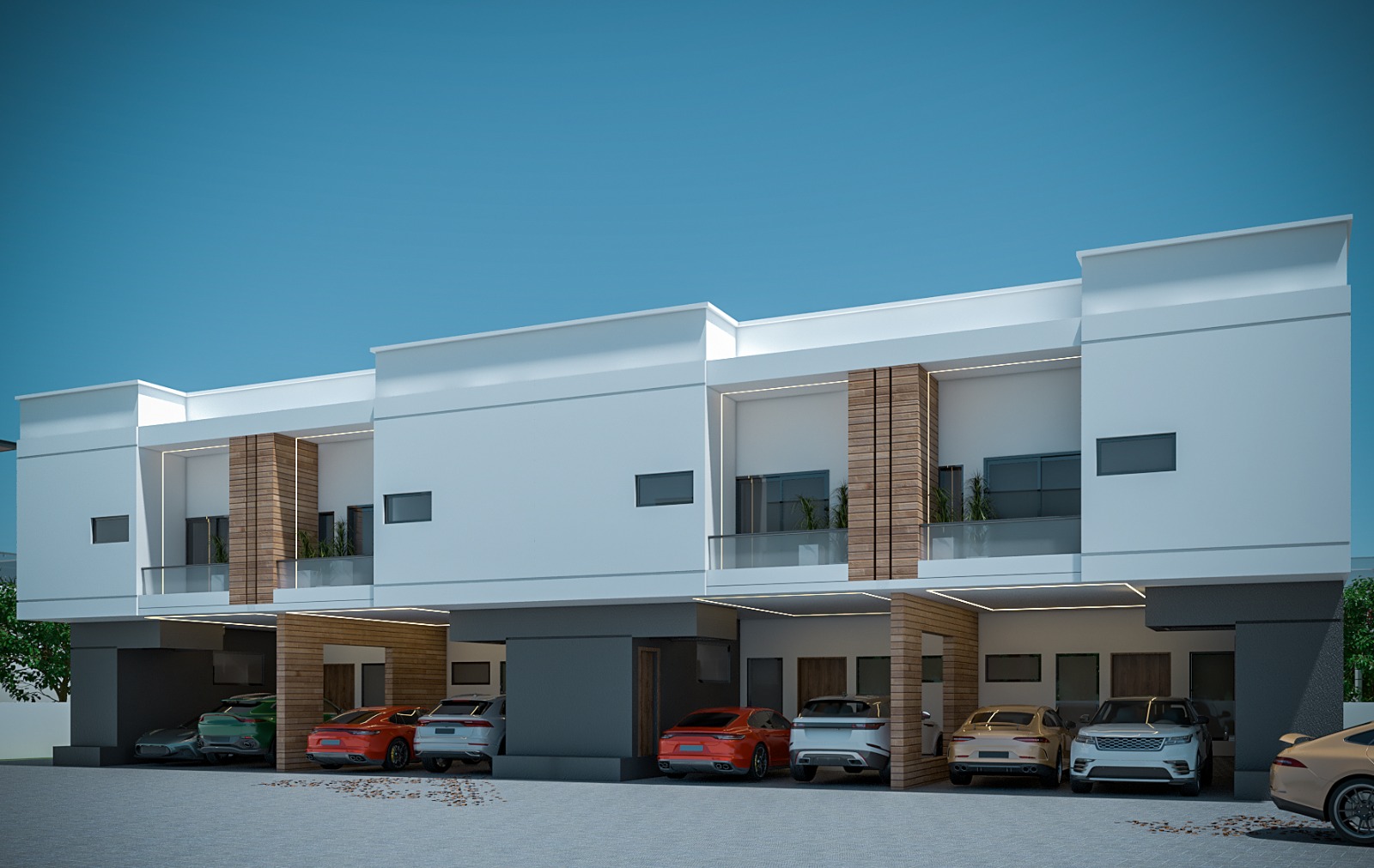 LANDGATE HOMES. A 3 bedroom terrace with BQ located on Hitech Road, directly behind the prestigious Lagos Business School in Ajah,