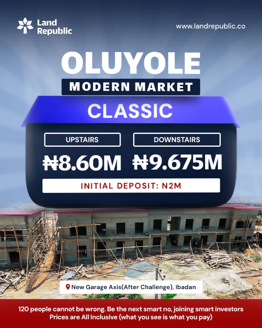 Oluyole Modern Market is a cutting-edge commercial destination strategically situated at the highly trafficked New Garage Junction in Ibadan