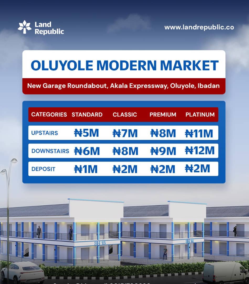Oluyole Modern Market is a cutting-edge commercial destination strategically situated at the highly trafficked New Garage Junction in Ibadan