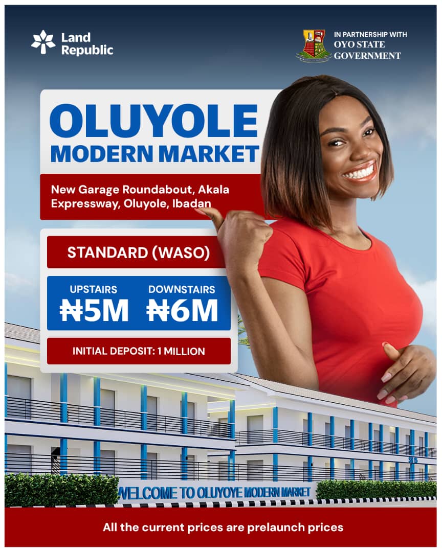 Oluyole Modern Market is a cutting-edge commercial destination strategically situated at the highly trafficked New Garage Junction in Ibadan