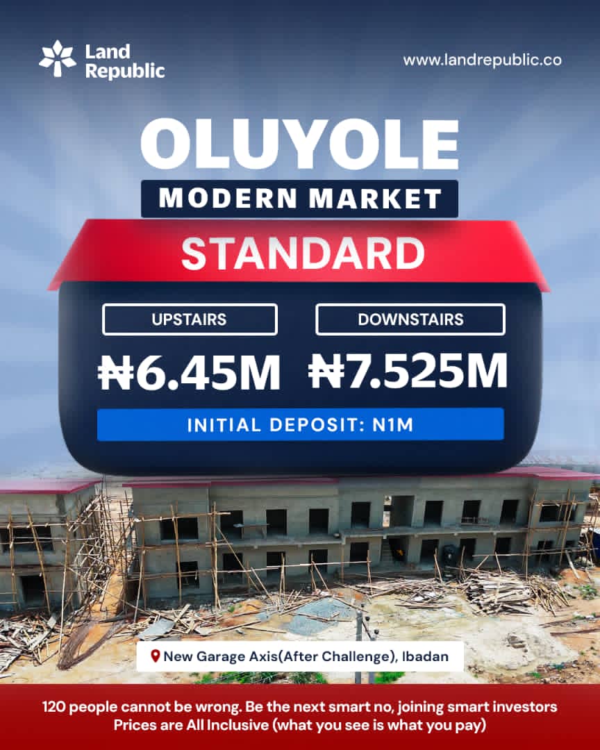 Oluyole Modern Market is a cutting-edge commercial destination strategically situated at the highly trafficked New Garage Junction in Ibadan
