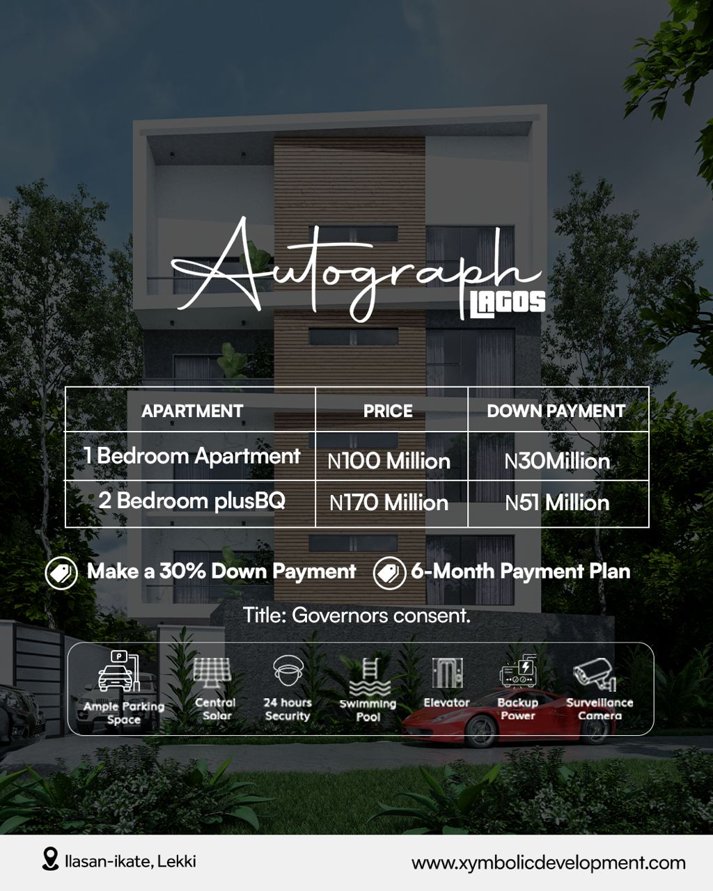Autograph Lagos, an exclusive collection of premium 1 and 2 bedroom apartments perfectly positioned in the prime Ikate-Lekki corridor.