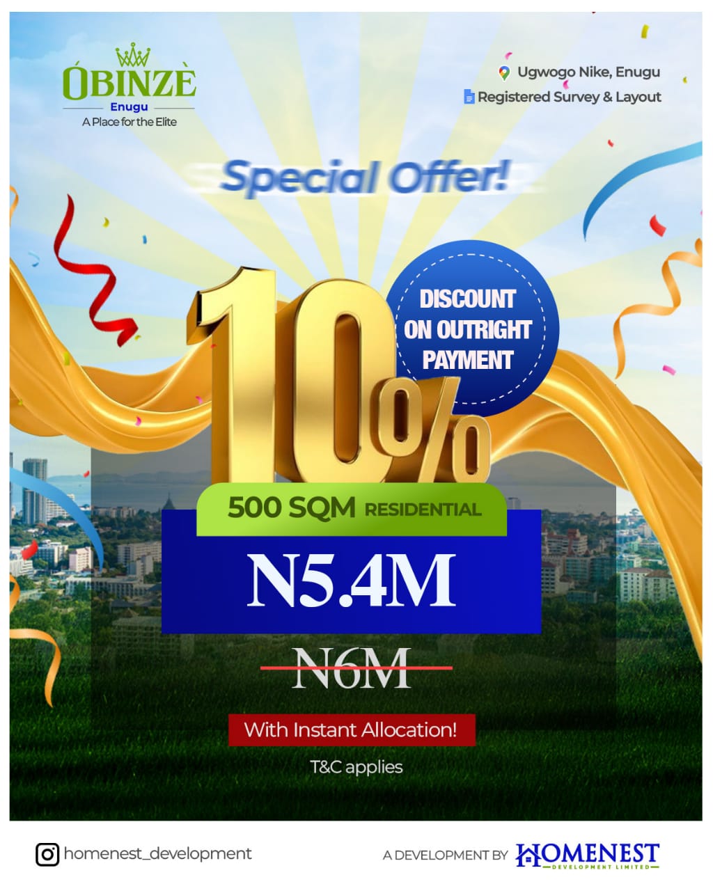 Nestled in the tranquil yet dynamic heart of Ugwogo Nike, Obinze Enugu offers a rare blend: the peace of a serene community and the accessi