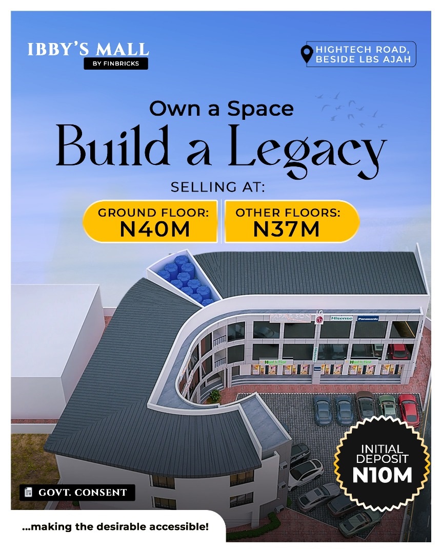 Own a shop in Ajah newest landmark! IBBYs Mall offers flexible office and retail spaces beside LBS. 24/7 power, security, and high traffic