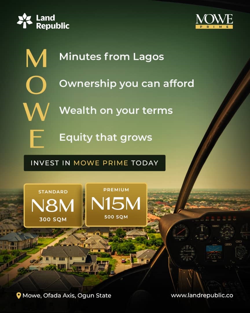 Looking for land in the Mowe-Ofada axis? Mowe Prime Estate offers premium residential plots with C of O, 24/7 security, and instant allocation