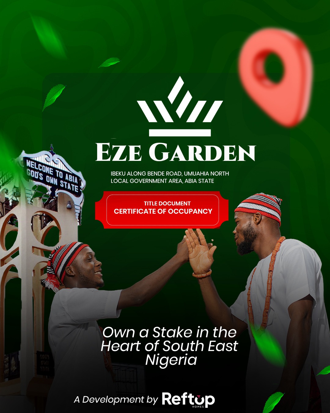 Land for sale in Umuahia at Eze Garden, Ibeku along Bende Road. Starting from ₦3M with flexible payments. Secure your plot today!