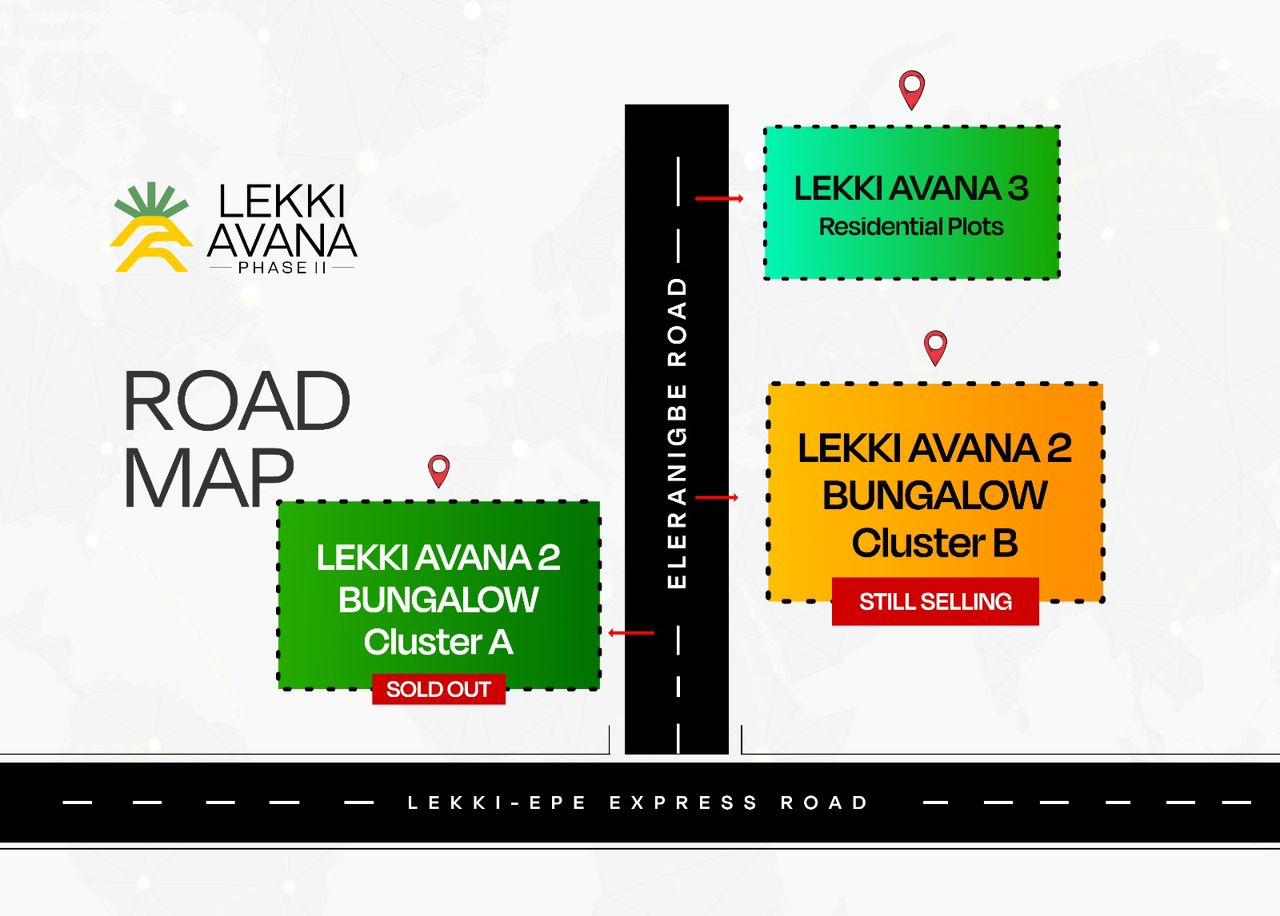 Looking for a house for sale in Lekki Avana Bungalow, Ibeju Lekki? Secure a luxury 3 or 4-bedroom resort-style bungalow along Lekki-Epe. Only ₦5M deposit!