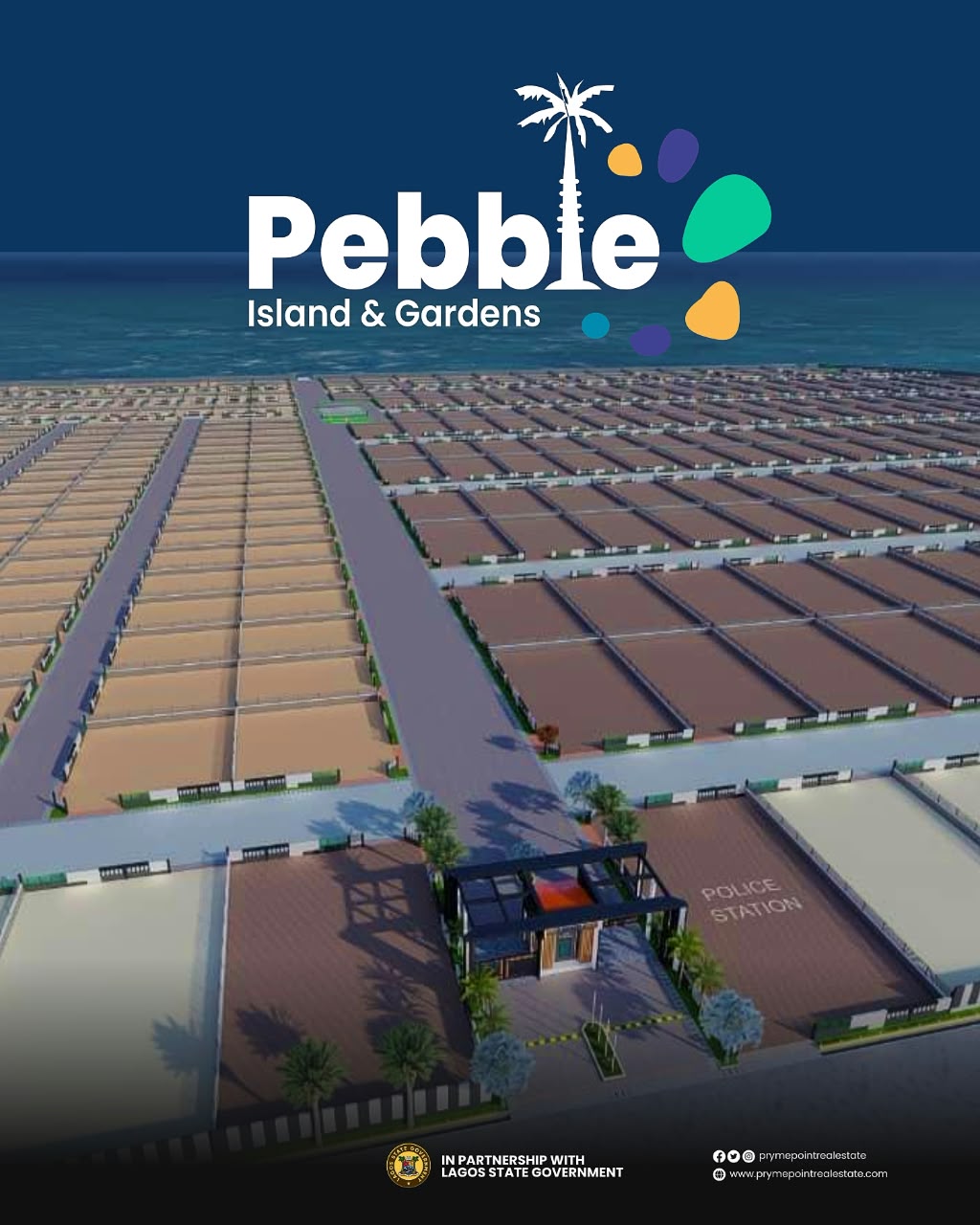 Secure luxury waterfront land at Pebble Island & Gardens Estate, Badore, Ajah. C of O title, Lagos State Government partnership,