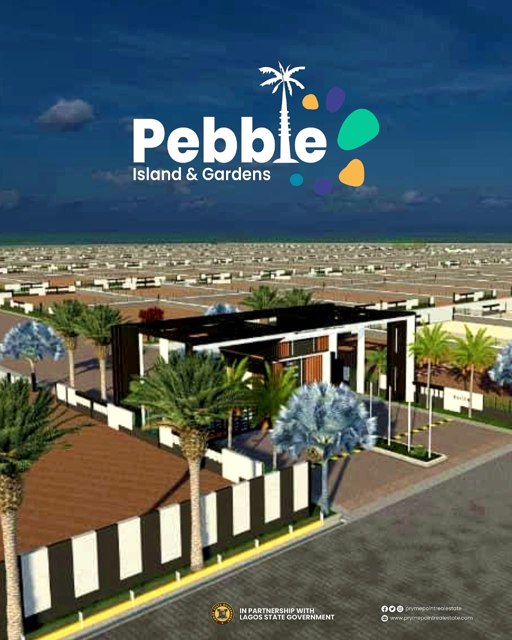 Secure luxury waterfront land at Pebble Island & Gardens Estate, Badore, Ajah. C of O title, Lagos State Government partnership,