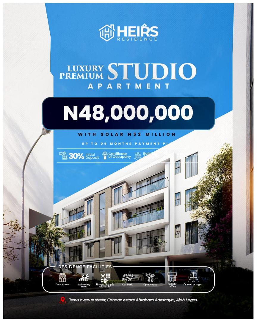 Heirs Residence Sangotedo Lekki-Epe Expressway. Apartments & triplexes with C of O. Secure yours with a 30% deposit & 6 months interest-free